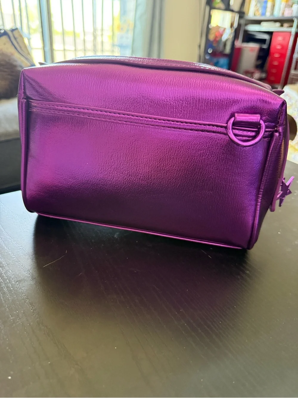 Jeffree Star Metallic Purple Makeup Bag